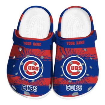 Personalized Chicago Cubs Paint Splatter Graphics Crocs Best selling