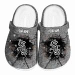 Personalized Chicago White Sox Cracked Ground Texture Crocs Best selling