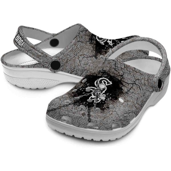 Personalized Chicago White Sox Cracked Ground Texture Crocs Latest Model