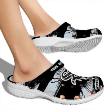 Personalized Chicago White Sox Paint Splatter Graphics Crocs High quality