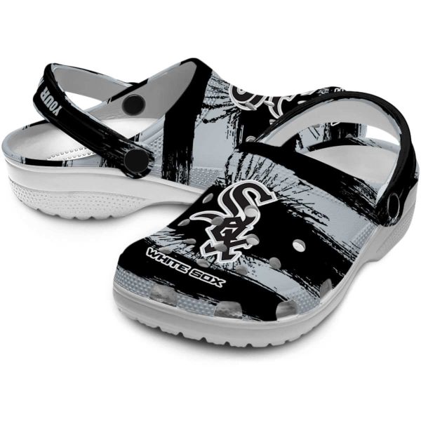 Personalized Chicago White Sox Paint Splatter Graphics Crocs Latest Model