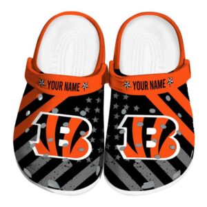Personalized Cincinnati Bengals Star Spangled Graphic Crocs Best selling