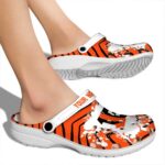 Personalized Cincinnati Bengals Zigzag Paint Burst Crocs Best selling