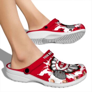 Personalized Cincinnati Reds Gripping Hand Crocs High quality