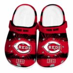 Personalized Cincinnati Reds Paint Splatter Graphics Crocs Best selling