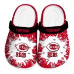 Personalized Cincinnati Reds Splash Art Crocs Best selling