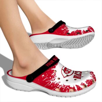 Personalized Cincinnati Reds Splash Art Crocs High quality