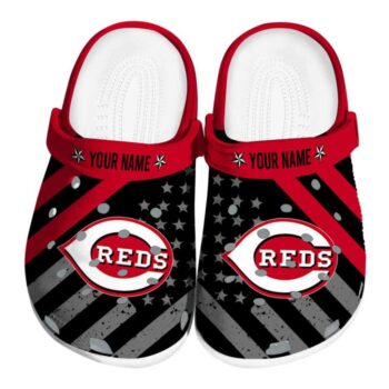 Personalized Cincinnati Reds Star Spangled Graphic Crocs Best selling