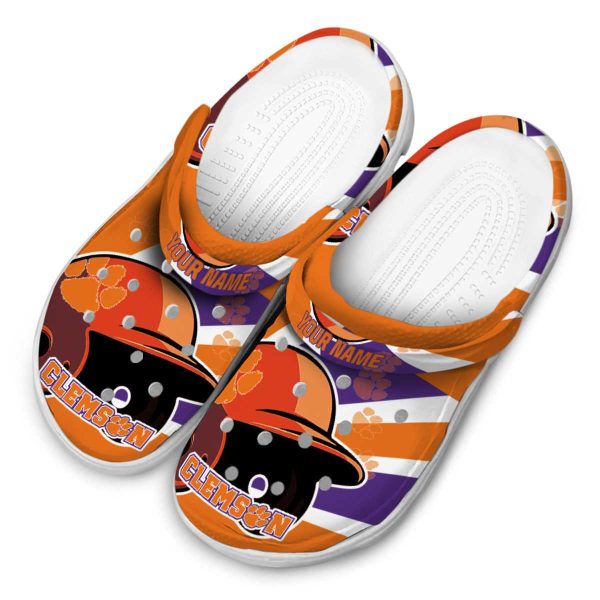 Personalized Clemson Tigers Baseball Helmet Crocs Trendy