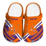 Personalized Clemson Tigers Football Motif Crocs Best selling