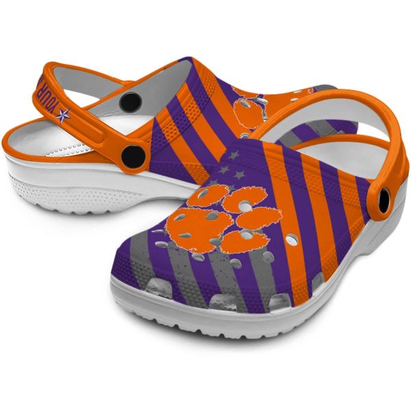 Personalized Clemson Tigers Star Spangled Graphic Crocs Latest Model