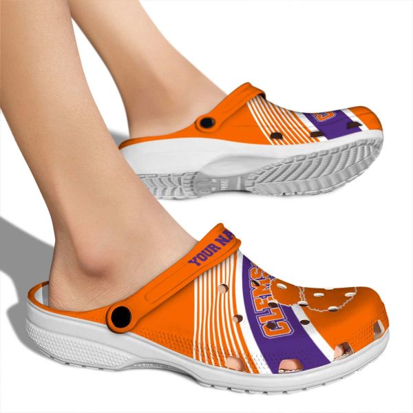 Personalized Clemson Tigers Vibrant Dual Tone Crocs High quality