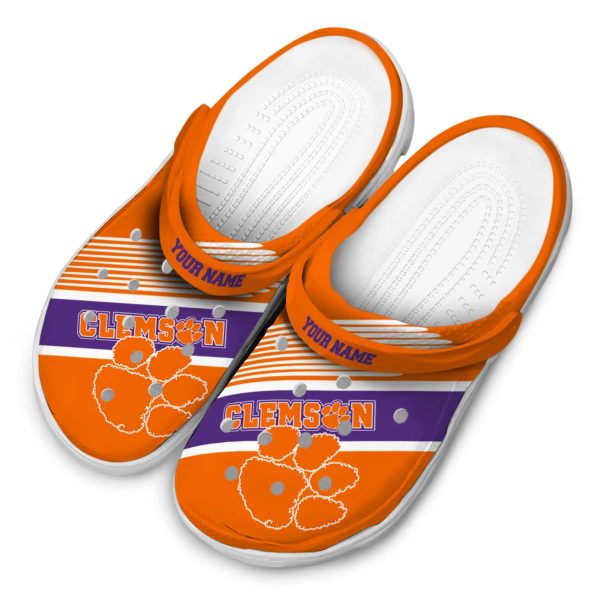 Personalized Clemson Tigers Vibrant Dual Tone Crocs Trendy