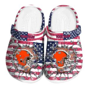 Personalized Cleveland Browns Freedom Splinter Crocs Best selling