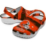 Personalized Cleveland Browns Paint Splatter Graphics Crocs Best selling