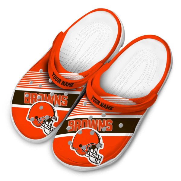 Personalized Cleveland Browns Vibrant Dual Tone Crocs Trendy