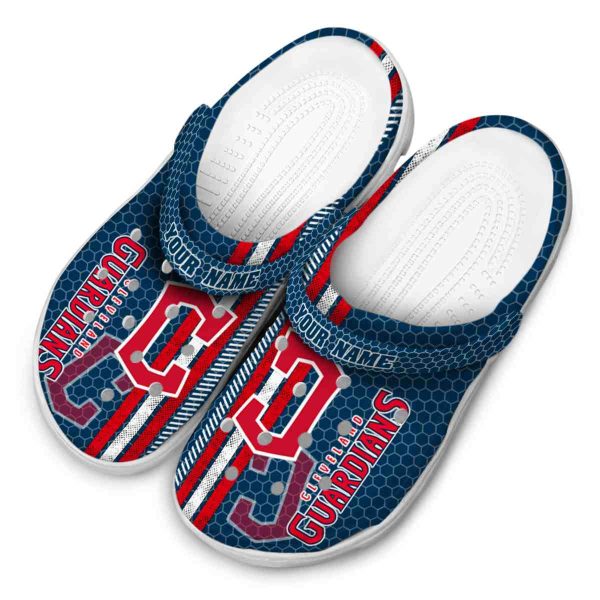 Personalized Cleveland Guardians Contrasting Stripes Crocs Trendy