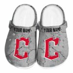 Personalized Cleveland Guardians Cracked Texture Crocs Best selling