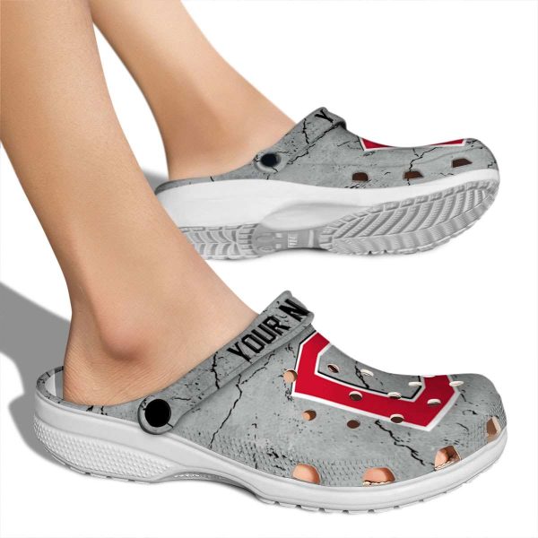 Personalized Cleveland Guardians Cracked Texture Crocs High quality