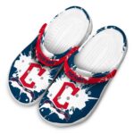 Personalized Cleveland Guardians Splatter Pattern Crocs Best selling