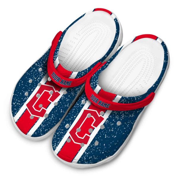Personalized Cleveland Guardians Vertical Stripes Crocs Trendy