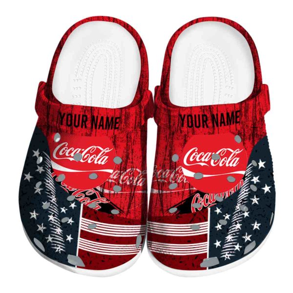 Personalized Cocacola Star Spangled Side Pattern Crocs Best selling