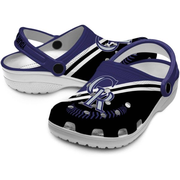 Personalized Colorado Rockies Baseball Motif Crocs Latest Model