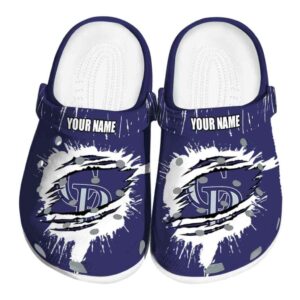 Personalized Colorado Rockies Splash Motif Background Crocs Best selling