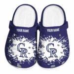 Personalized Colorado Rockies Splatter Background Crocs Best selling