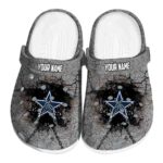 Personalized Dallas Cowboys Cracked Ground Texture Crocs Best selling