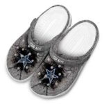 Personalized Dallas Cowboys Cracked Ground Texture Crocs Best selling