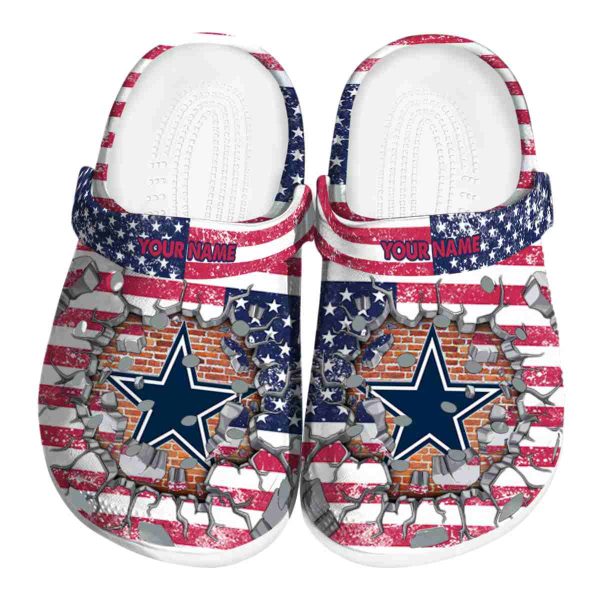 Personalized Dallas Cowboys Freedom Splinter Crocs Best selling