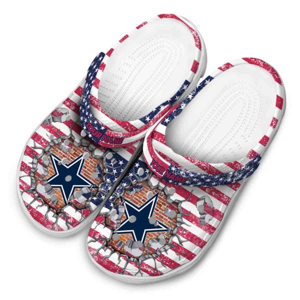 Personalized Dallas Cowboys Freedom Splinter Crocs Trendy