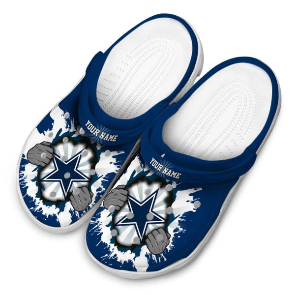 Personalized Dallas Cowboys Gripping Hand Crocs Trendy