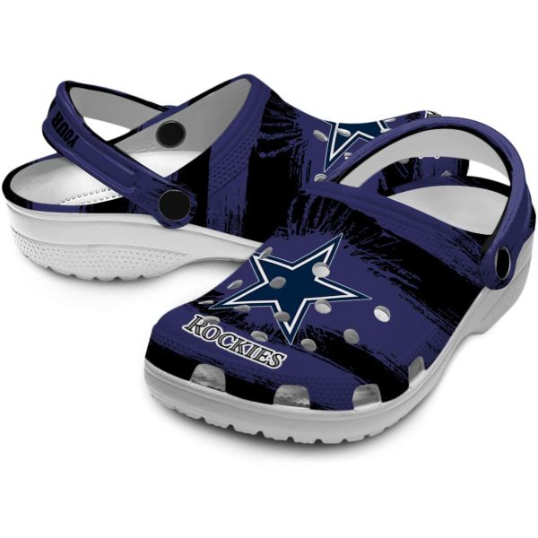 Personalized Dallas Cowboys Paint Splatter Graphics Crocs Latest Model