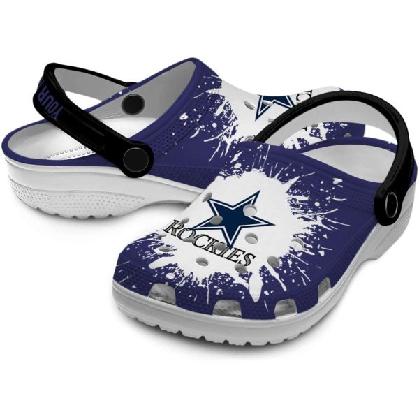 Personalized Dallas Cowboys Splash Art Crocs Latest Model