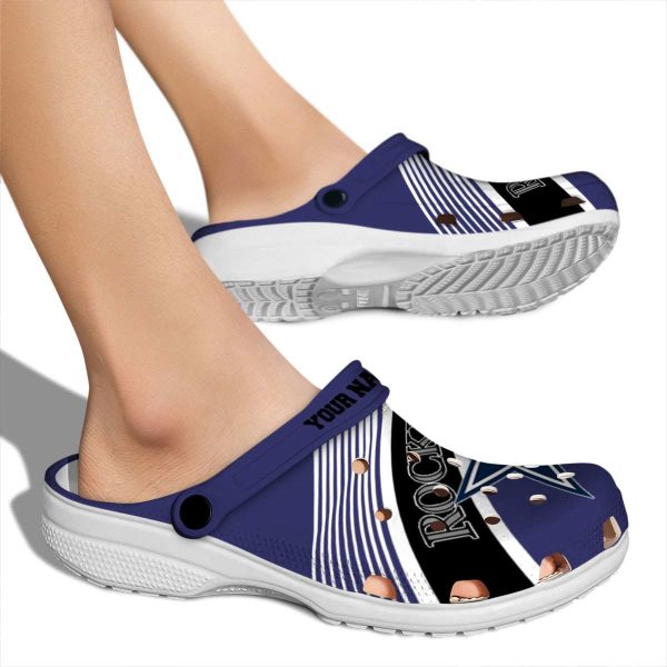 Personalized Dallas Cowboys Vibrant Dual Tone Crocs High quality