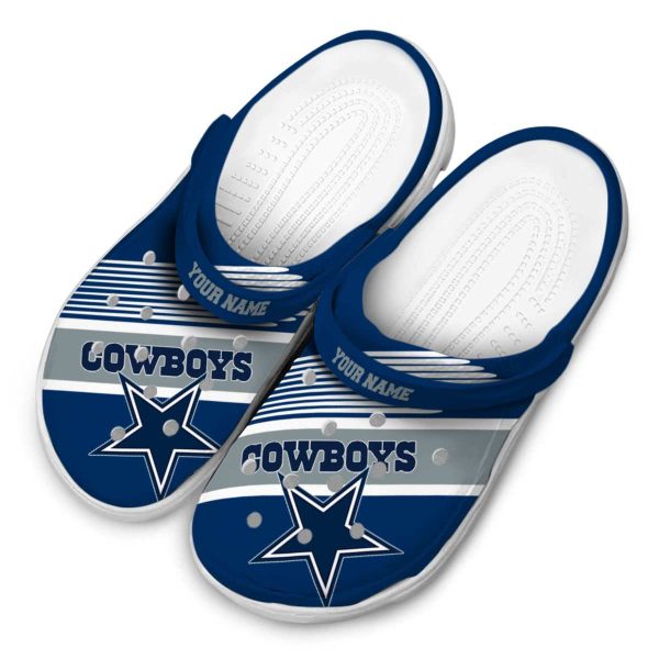 Personalized Dallas Cowboys Vibrant Dual Tone Crocs Trendy
