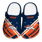 Personalized Denver Broncos Football Motif Crocs Best selling