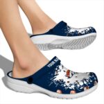 Personalized Denver Broncos Splatter Background Crocs Best selling