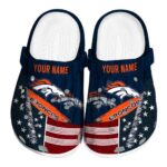 Personalized Denver Broncos Star Spangled Side Pattern Crocs Best selling