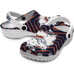 Personalized Denver Broncos Zigzag Paint Burst Crocs Best selling