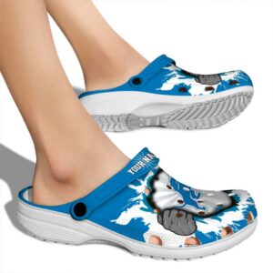 Personalized Detroit Lions Gripping Hand Crocs High quality