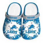 Personalized Detroit Lions Splash Art Crocs Best selling