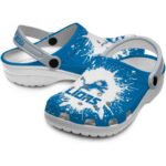 Personalized Detroit Lions Splash Art Crocs Best selling