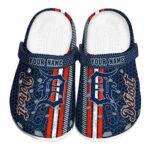 Personalized Detroit Tigers Contrasting Stripes Crocs Best selling