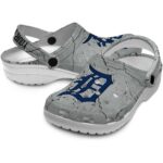 Personalized Detroit Tigers Cracked Texture Crocs Best selling