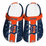 Personalized Detroit Tigers Vertical Stripes Crocs Best selling