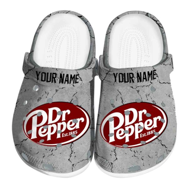 Personalized Dr Pepper Cracked Texture Crocs Best selling