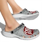 Personalized Dr Pepper Cracked Texture Crocs High quality